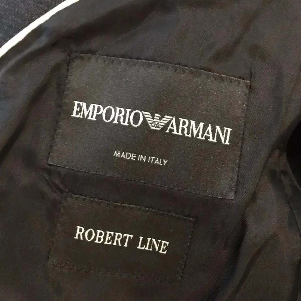 Emporio Armani Robert Line Slim Cotton Silk Peak Double Breasted 38R - Picture 2 of 7